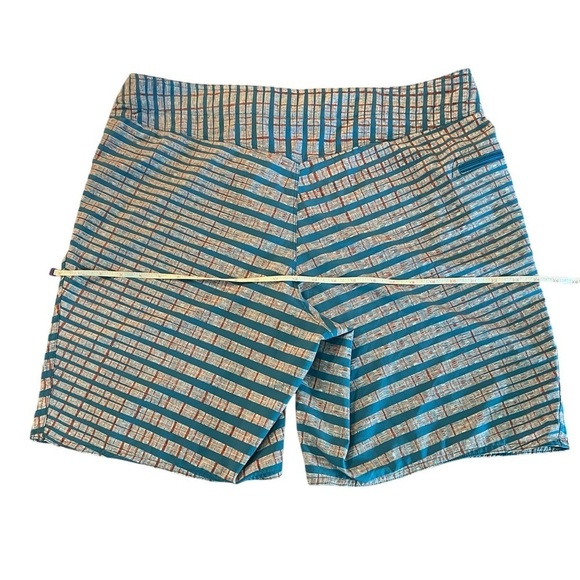PATAGONIA MEN’S SWIM TRUNKS TEAL AND RUST ABSTRACT PATTERN SIZE 38 - Picture 8 of 12